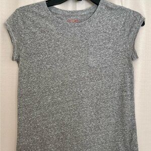 Cat & Jack Gray Tee Kids L (10/12) w/ Pink Hemline